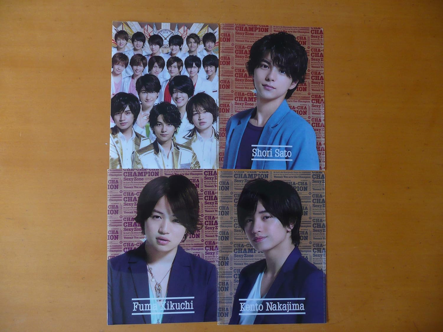 Amazon Sexy Zone ミニクリアファイル ４枚セット Cha Cha Cha チャンピオン 佐藤勝利 中島健人 菊池風磨 ジャニーズグッズ アイドル 芸能人グッズ 通販