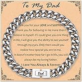 Nupdot Gifts for Dad Son Grandson Grandpa Uncle Nephew Brother Mens Cuban Link Chain Bracelets Present Jewellery for Christmas Birthday Gifts for Men Him