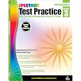 Spectrum Test Practice 3rd Grade Workbooks, Math, Language Arts, and Reading Comprehension Grade 3 Reproducible Book for Standardized Test Practice, 3rd Grade Workbooks All Subjects Ages 8-9