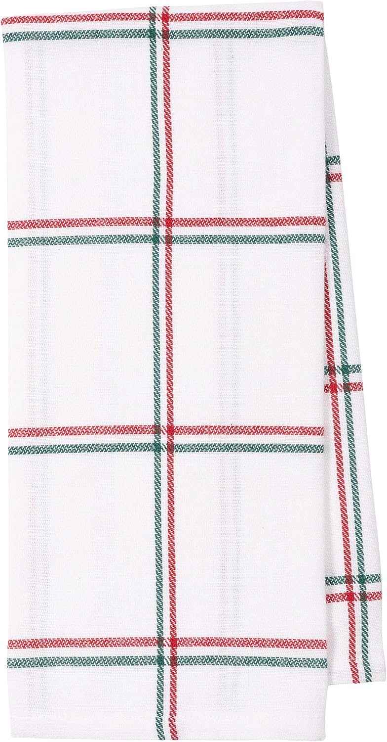 KAF Home Pantry Kitchen Holiday Dish Towel Set of 4, 100-Percent Cotton, 18 x 28-inch (Joy Love Peace Believe Merry Christmas Tree): Home & Kitchen