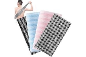 Exfoliating Shower Towel, 2/4PCS Exfoliating Shower Towel, Rip-Resistant Exfoliating Washcloth, Long Washcloth Back Body Scru