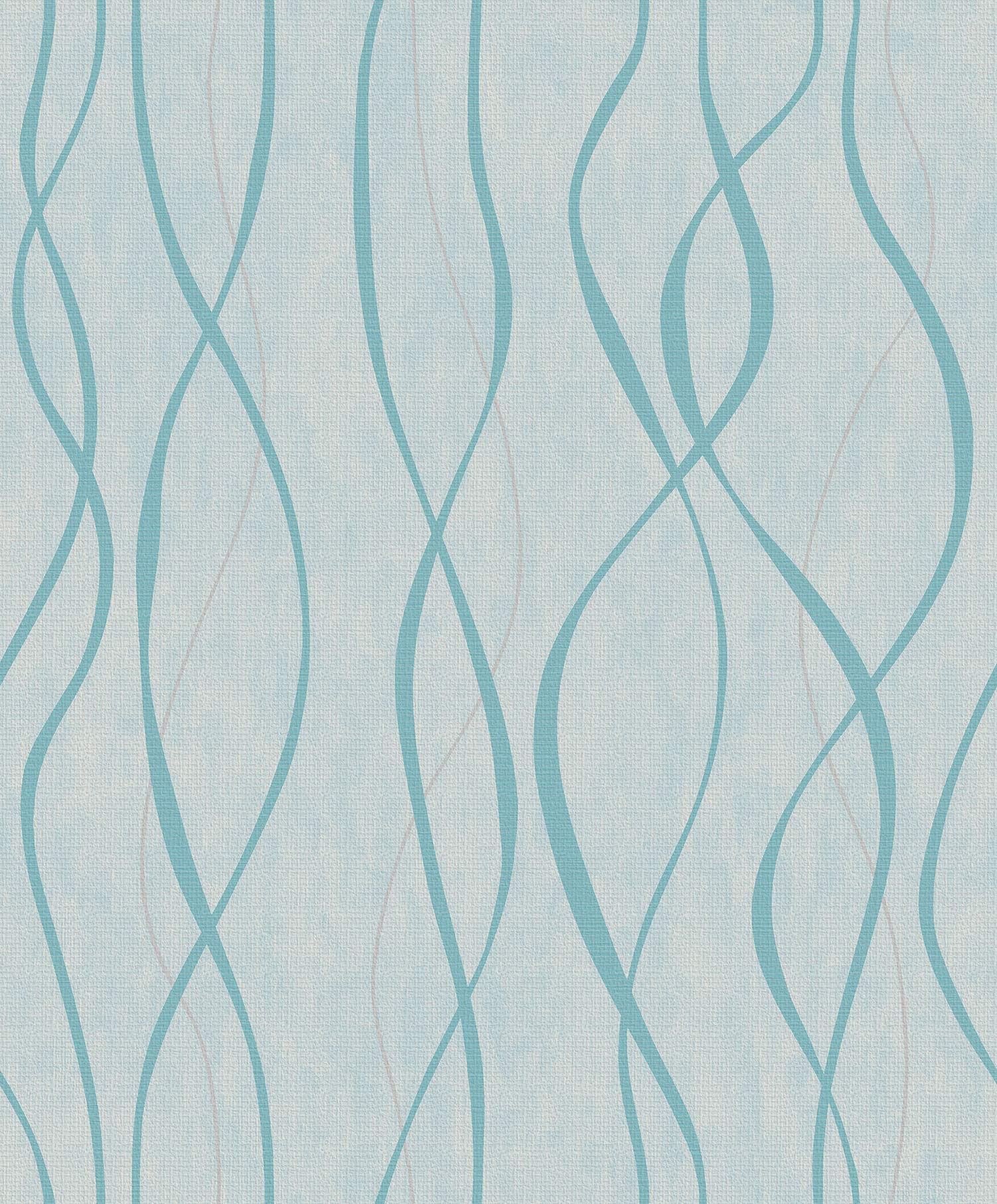 Galerie G67735 Special FX Glitter Ribbons Design Wallpaper, Blue, 10m x 53cm