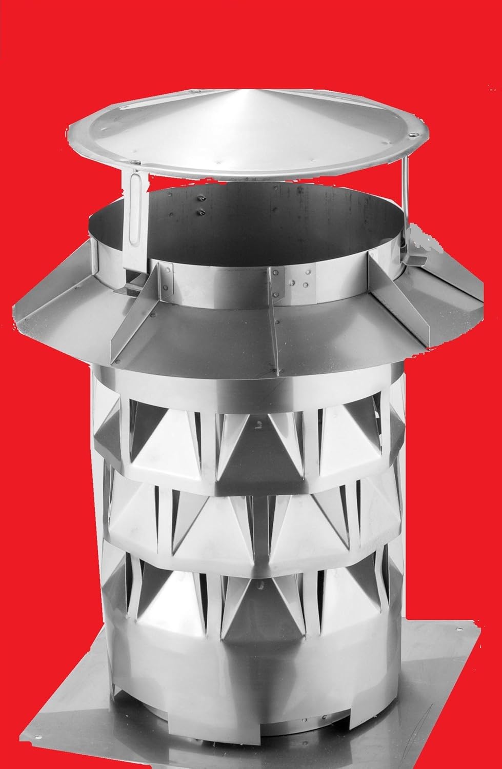 Windkat Schornsteinaufsatz 200mm - Edelstahl Mit Gr Produktbild-Vorschau 1