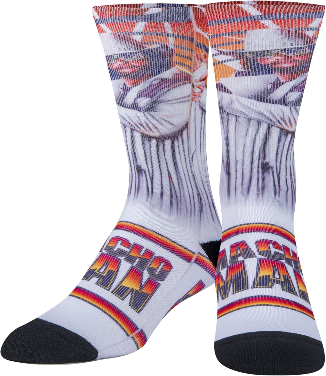 Crazy Socks, Unisex, Wrestling, Macho Man, Crew Socks, Novelty Silly