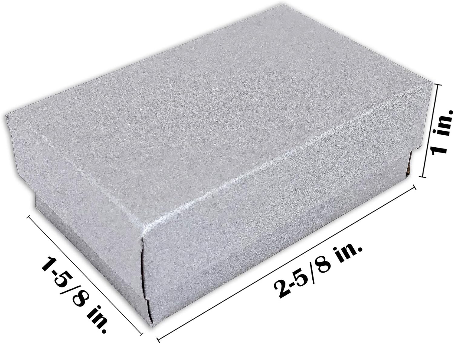 TheDisplayGuys 100-Pack #21 Cotton Filled Cardboard Paper Jewelry Box Gift Case - Pearl Gray (2 5/8" x 1 5/8" x 1"): Health & Personal Care