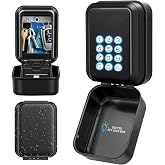 JUYANO Digital Lock Box for Keys with Code, Wall Mounted Spare Key Storage | Electronic Smart Lockbox, Outdoor Key Hiding Devices, IP65 Weatherproof Key Safe, for House, Office, Garage, Realtor, Black