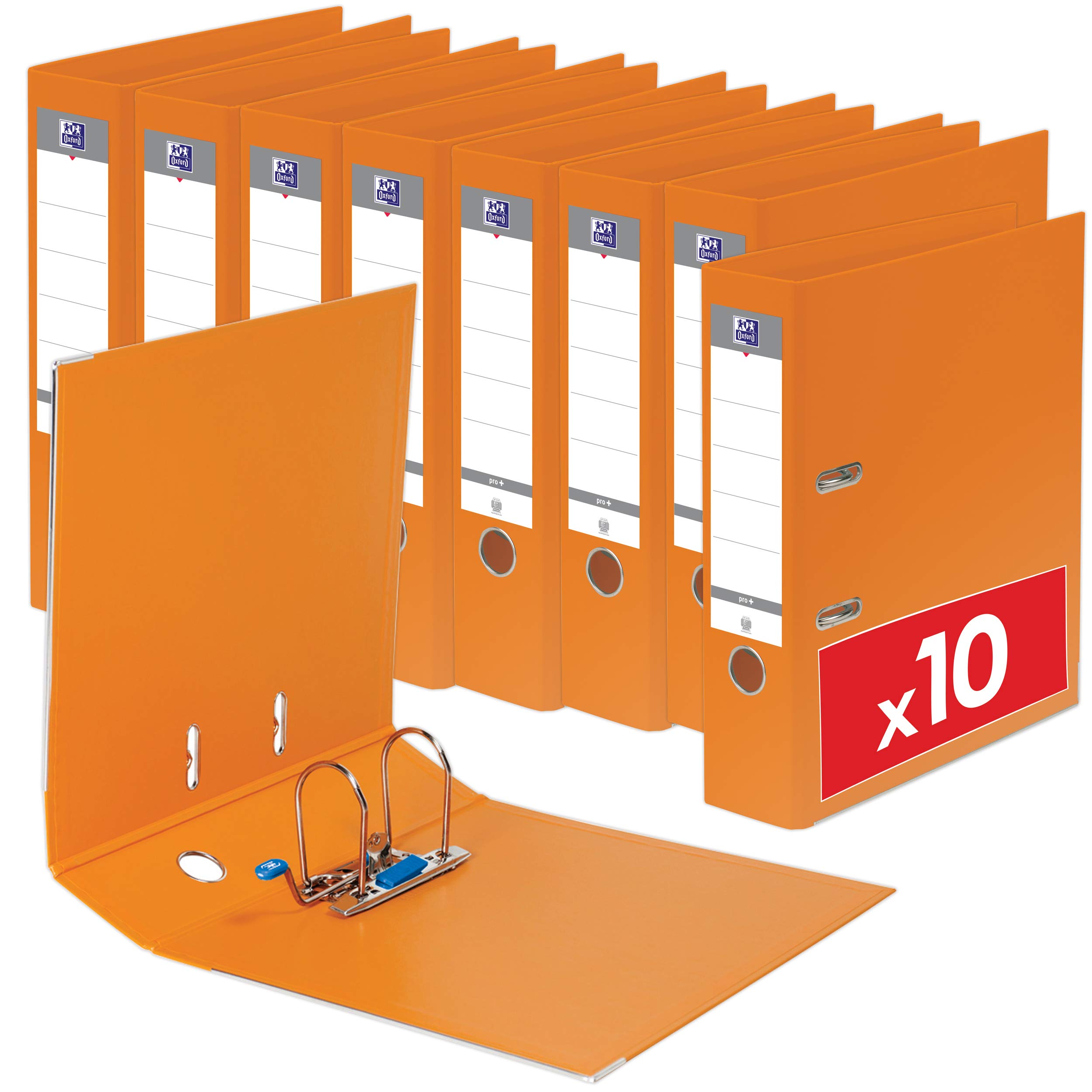 Oxford Smart Pro+ Folder A4 80 mm PP/PP Orange Pack of 10
