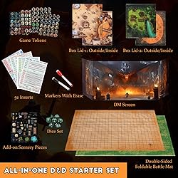 CZYY Foldable Battle Mat with DM Screen, Game