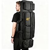 Kinghardcase 42'' Soft Double Rifle Bag,Tactical Rifle Long Gun Case,Rifle Backpack with 4 Inner Pistol Pockets and Molle System for Range Hunting Shooting