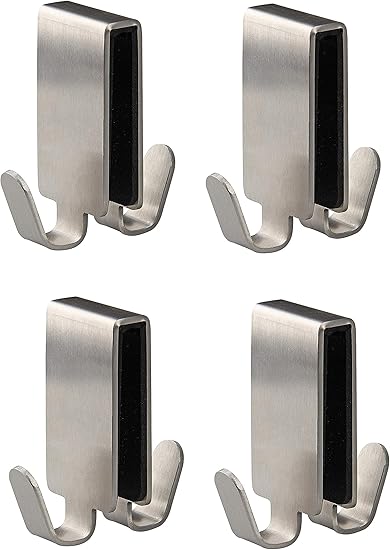 FACKELMANN - Gancho doble para mampara de cristal Tecno, toallero de