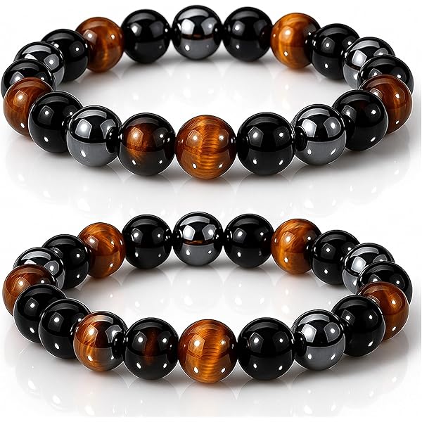 Amazon.com: Jovivi 2 Pcs Hematite Black Obsidian Tiger Eye
