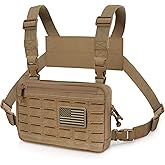 WYNEX Tactical Chest Rig Bag of Laser Cut Design, Molle Chest Pouch Utility Recon Kit Bag Tactical Chest Pack Bag