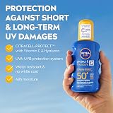 NIVEA SUN Protect Moisture Spray SPF 50+ 200ml Vitamin C Hyaluron UVA UVB view 2