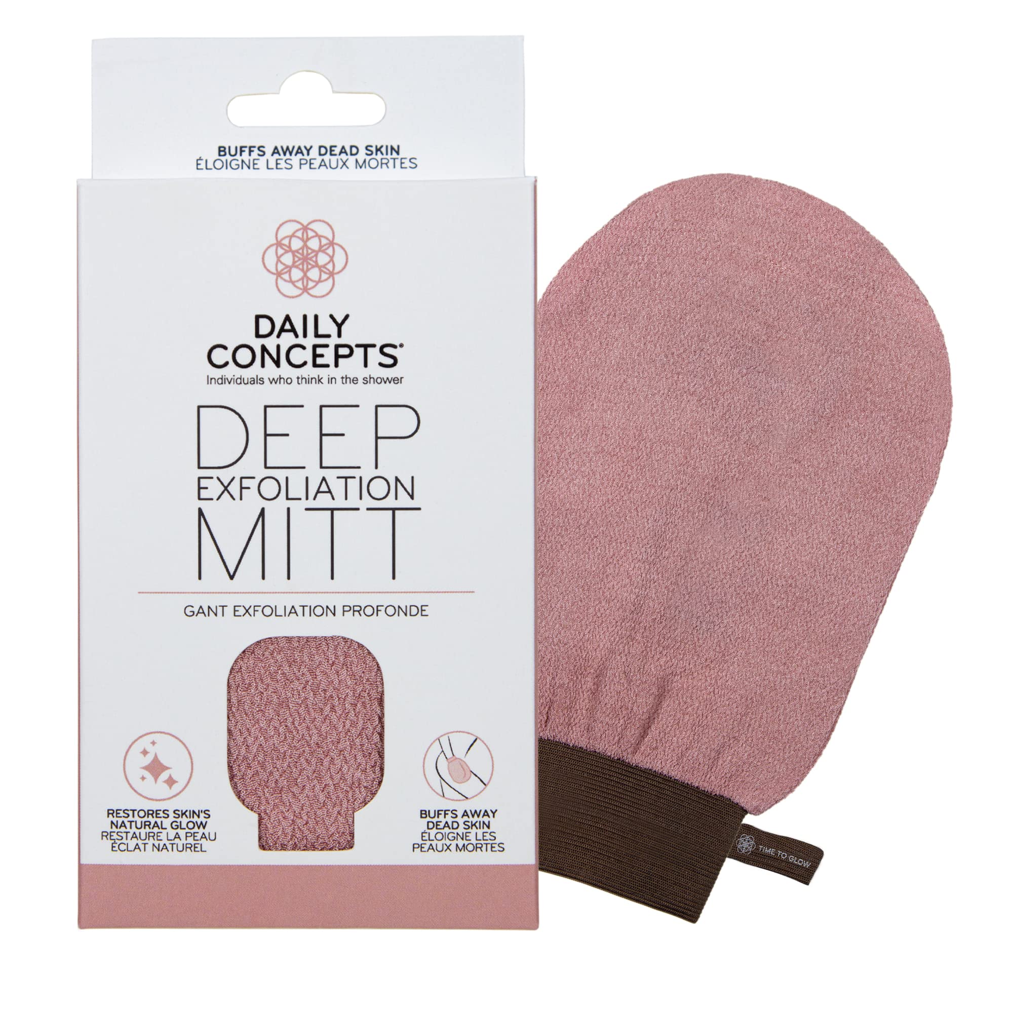 Daily Deep Exfoliation Mitt, Buffs Away Dead Skin, Helps Restore Natural Glow, For all Skin Types