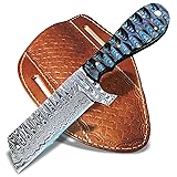 Huntlux Damascus Steel Knife, 8" Full Tang with