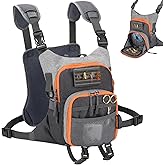QulayQualy Fly Fishing Pack - Chest Pack with Work Station Lightweight Tackle Fishing Bag with Quick-Release