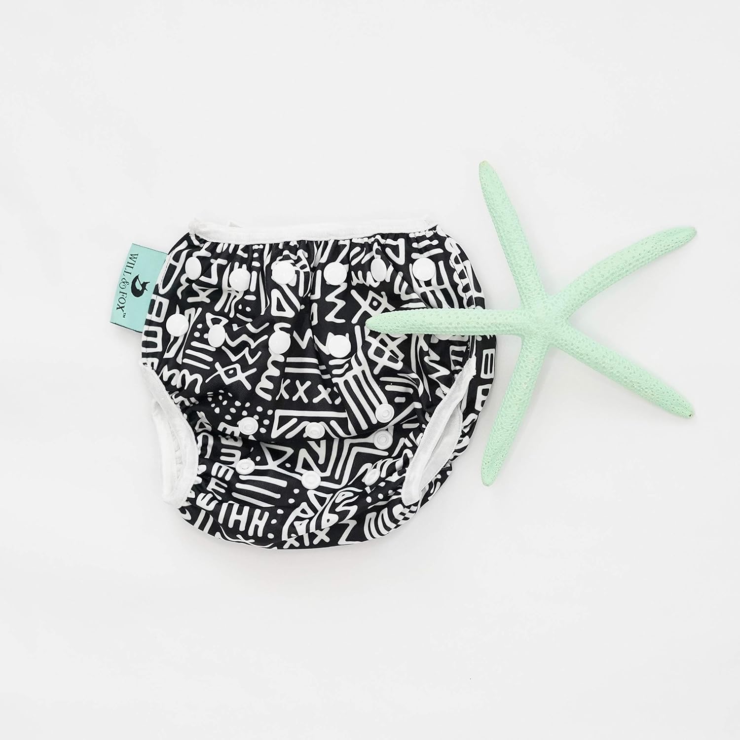 Reusable Swim Diaper and Wetbag Set by Will & Fox | Adjustable Snaps for Babies: Clothing