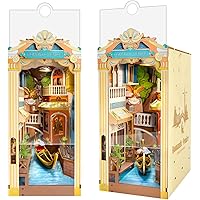 Rolife DIY Book Nook Kit for Adults, Miniature Dollhouse Booknook Kit, 3D Wooden Puzzle Creative Decorative Bookends Bookshel