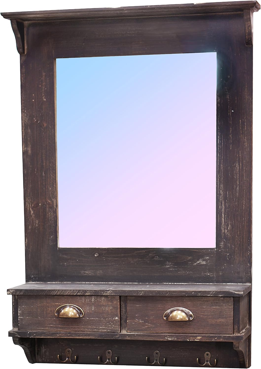 Nach Fj 17 2021 Wall Mirror With Drawers 26 8 X 6 5 X 37 6