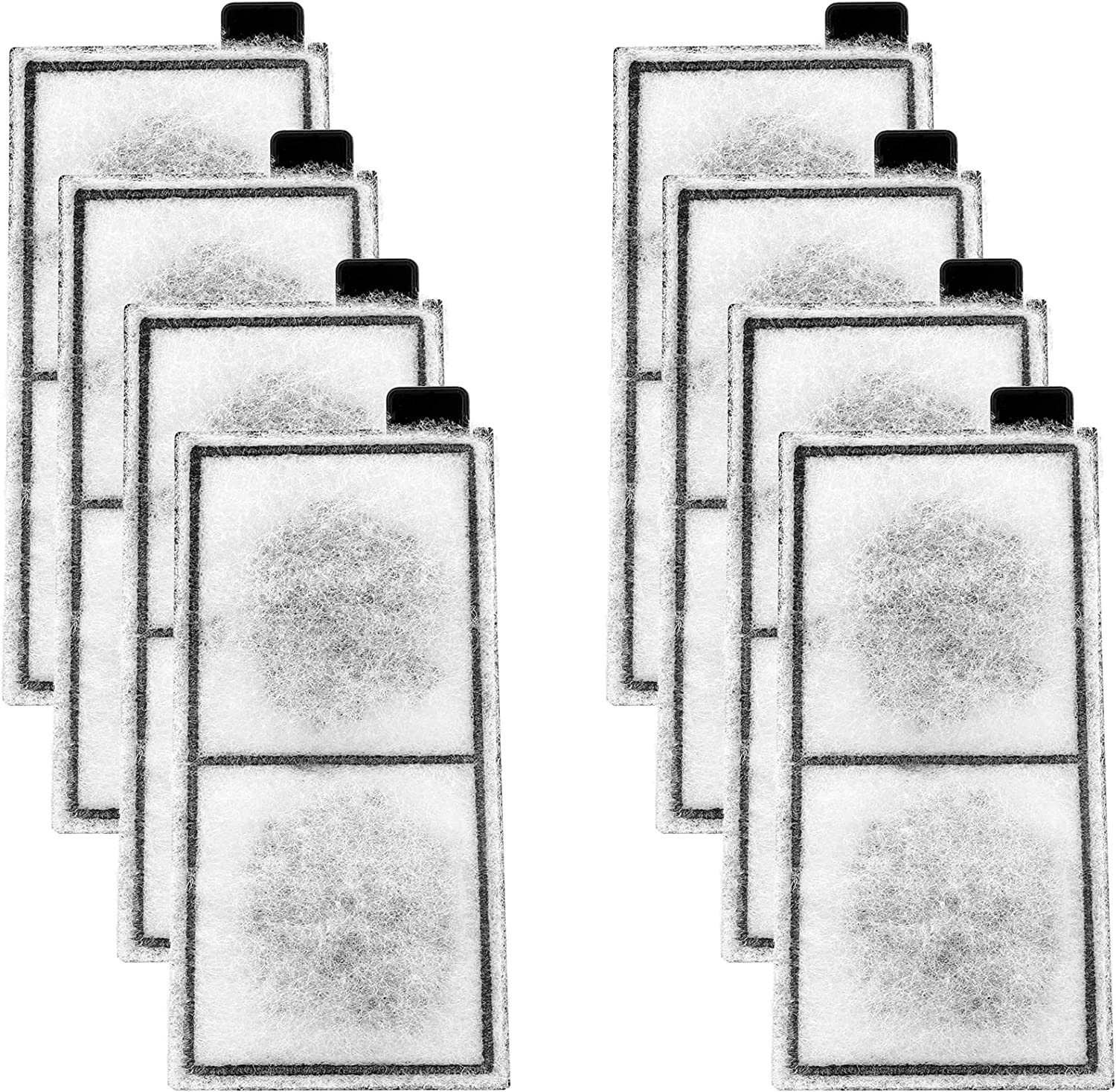 AQQA 8 Pack Aquarium Filter Cartridge Replacement, Fish Tank Filter Cartridge Aquarium Internal Filter (L)