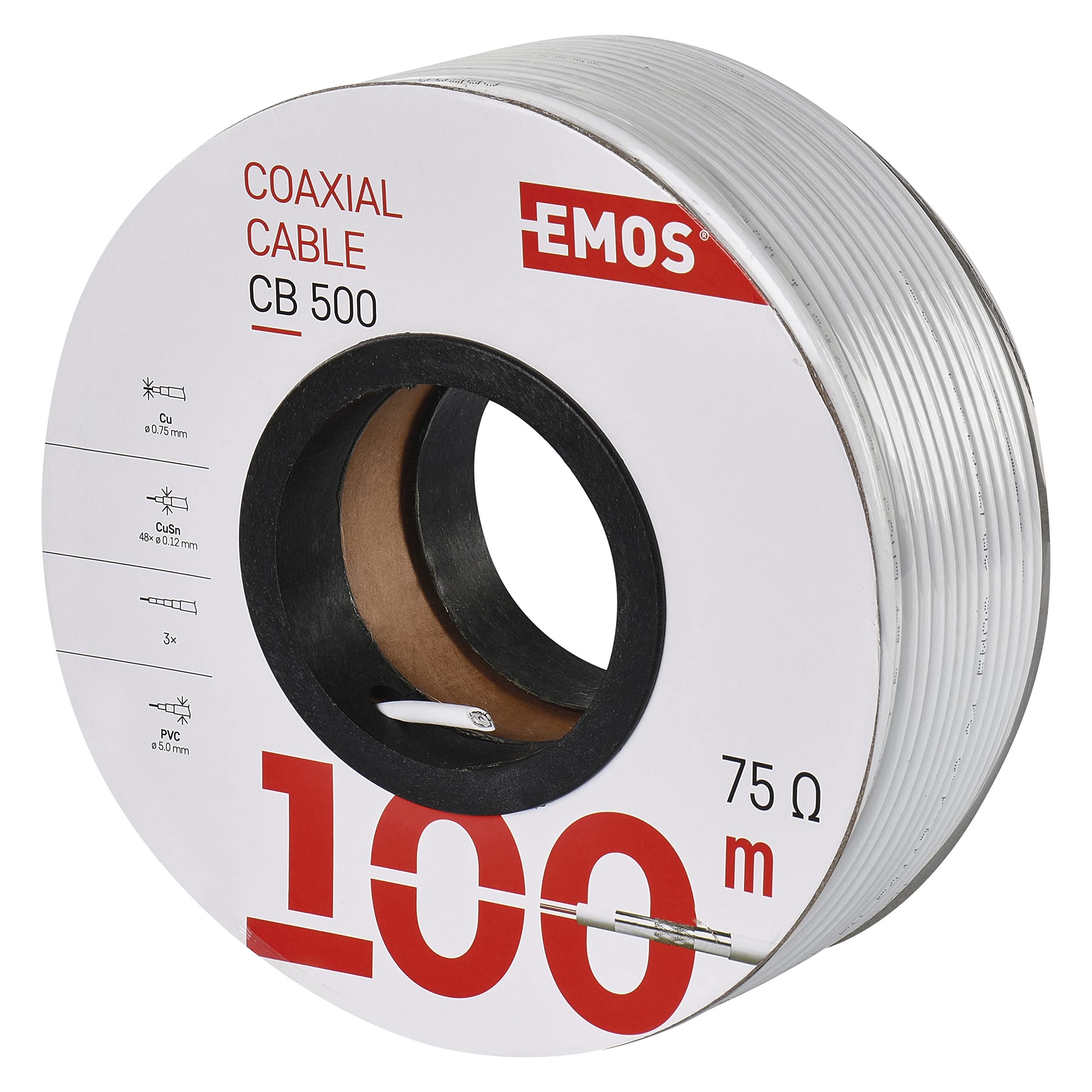 EMOS cB500 100m Coaxial Cable