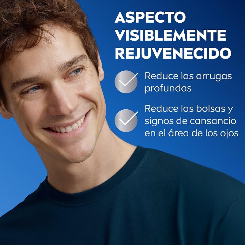 Hyaluron Contorno de Ojos Antiedad con Ácido Hialurónico (1 x 15 ml), crema antiarrugas que reafirma la piel, crema de hombre para una piel de aspecto más joven