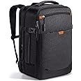Inateck 17-20L Expandable Carry on Travel Laptop Backpack for Airline Approved, Splash-resistant 3-Way Cabin Luggage for Low-cost/Budget Airlines, Compatible with 14-Inch Laptops, Black