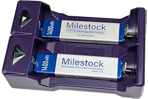 Milestock 2 Gumstick Batteries and Charger for Sony NC-5WM NC-6WM NH-9WM NH-10WM NH-14WM 1-528-231-11 WM-701C WM-EX921 D-E888