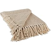 DII Diamond Throw Collection Cotton Woven, 50x60, Stone