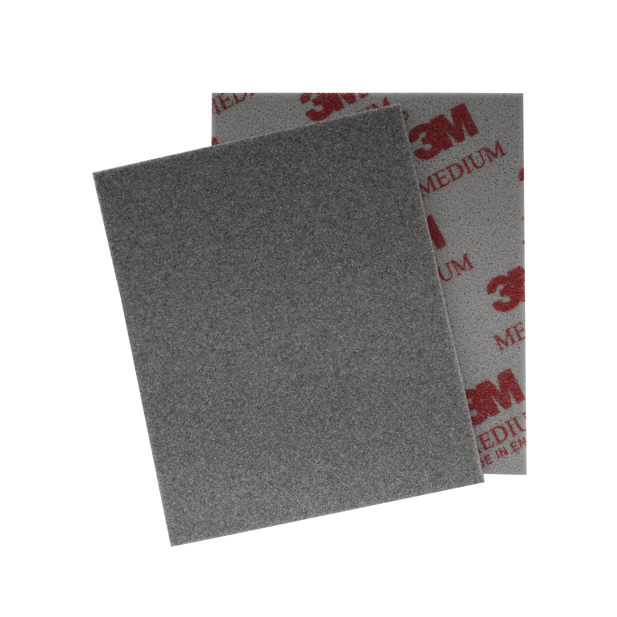 3M Softback Sanding Sponge Aluminum Oxide Abrasive Pad 4-1/2 Inch x 5-1/2 Inch, Medium 120-180 Grit (Set of 2)