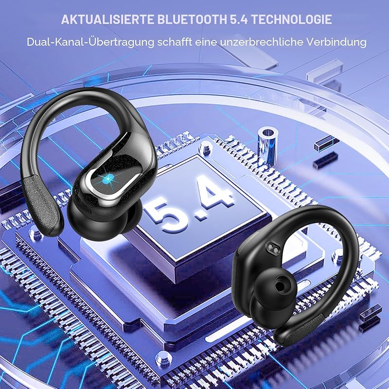 Bluetooth Kopfhörer Sport, 75Std Kopfhörer Kabellos Bluetooth 5.4 — Foto 3 von 7