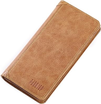 Amazon 長財布 メンズ 二つ折り 本革 紳士財布 二つ折り 大容量 男女兼用財布 Wallet パボジョエ Pabojoe ブラウン 財布