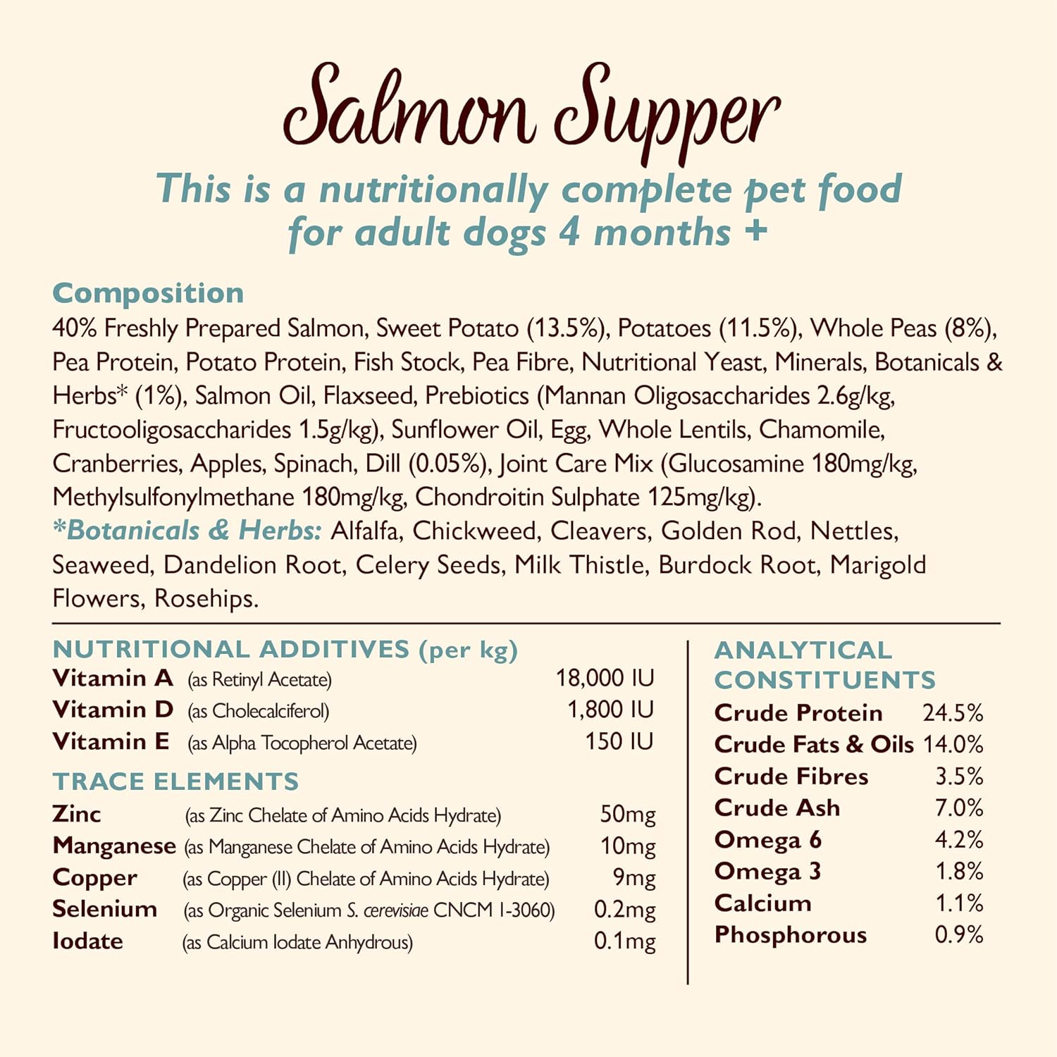 Lily’s Kitchen Made with Natural Ingredients Adult Dry Dog Food Salmon Supper Balanced Nutrition 7kg Bag, 7 kg (Pack of 1) - Image 4