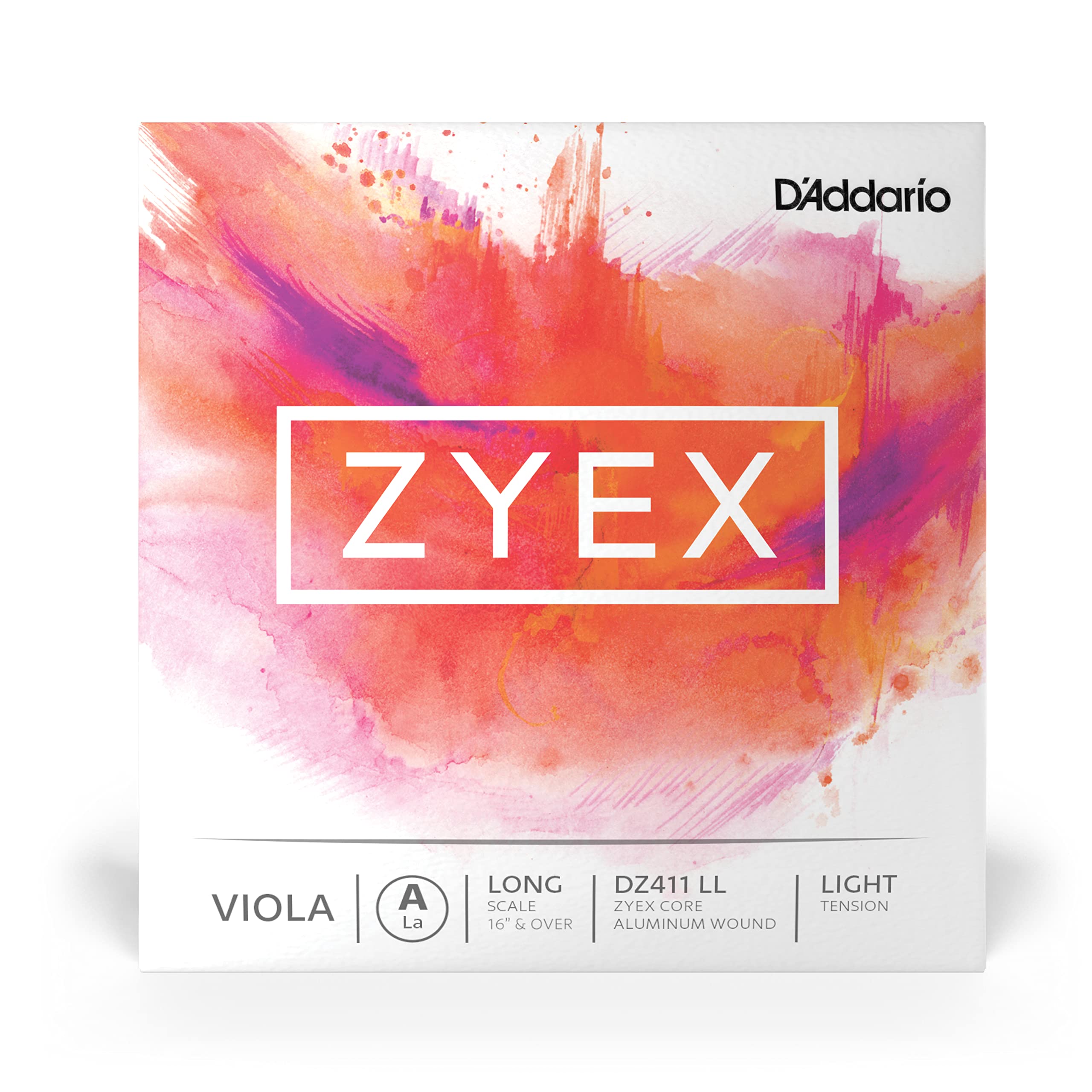 D'Addario Zyex Long Scale Light Tension Single A String for Viola