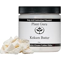 Raw Kokum Butter 8 oz. 100% Pure Natural Cold Pressed (HDPE Food Grade Jar) - Great for Skin, Body and Hair Moisturizer, DIY 
