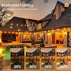 addlon 25FT LED Outdoor String Lights with Edison