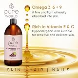 Pure World Grapeseed Oil 100% Pure Un diluted 1000ml Italian Quality view 2