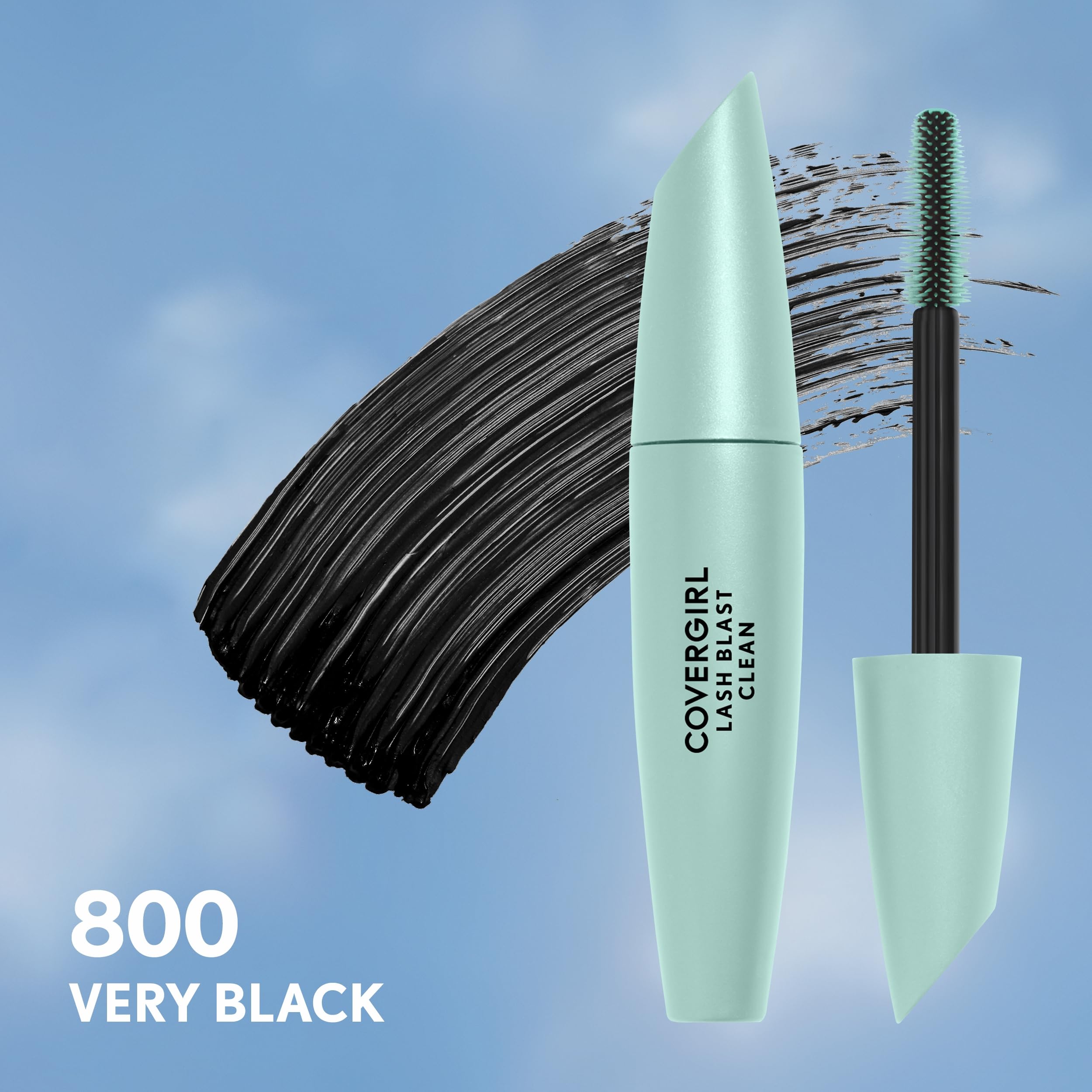 COVERGIRL Lash Blast Clean Volume Mascara, Vegan Formula, Volumizing, Smudge-Proof, Very Black, 1 Count