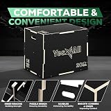 Yes4All 3 in 1 Non-Slip Wooden Plyo Box 16 14 12 inches Black view 3