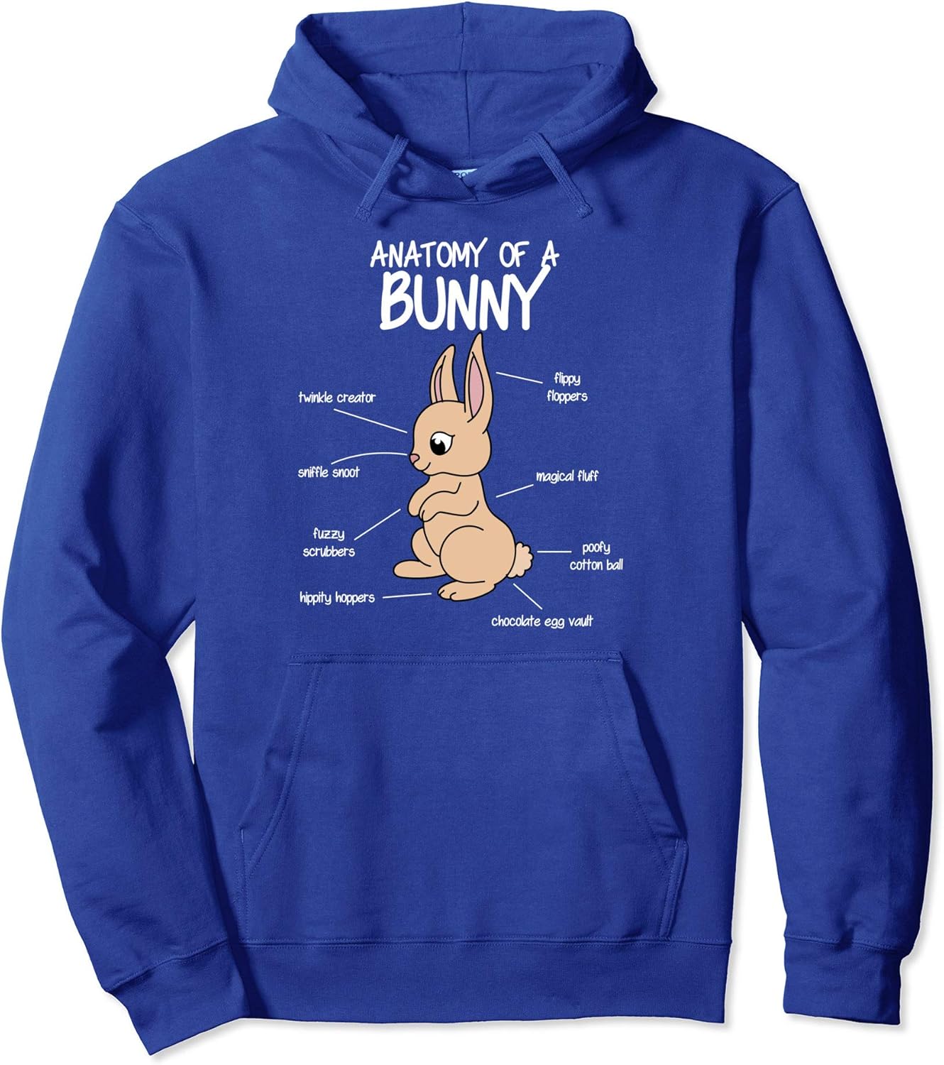 Amazon Anatomy Of A Bunny Funny Cute Rabbit Body Parts Hoodie 
