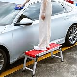 KINGRACK Folding Work Platform Aluminium Step Ladder with 150 kg Load view 6