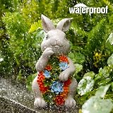 Goodeco Rabbit Statue Solar Garden Lights 20cm Resin Outdoor Decor view 8