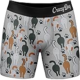 Mens Animal Boxers Funny Cat Dog Fish and More Novelty Underwear with Animals Funny Animal Underwear