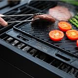 George Foreman Dual-Sided Cast Iron Griddle Plate with Beech Tray GFDSGP01 view 3