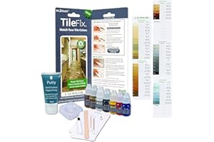 CALFLOR TileFix Mix2Match Tile & Stone Repair Kit – Ceramic, Porcelain, Marble & Stone – 45 Color Formulas