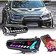 HCMOTIONZ Headlights Assembly Fit for Mitsubishi Lancer & EVO X 2008-2020 Head Lamps With LED DRL Start UP Animation LED Sequential Turn Signal light…