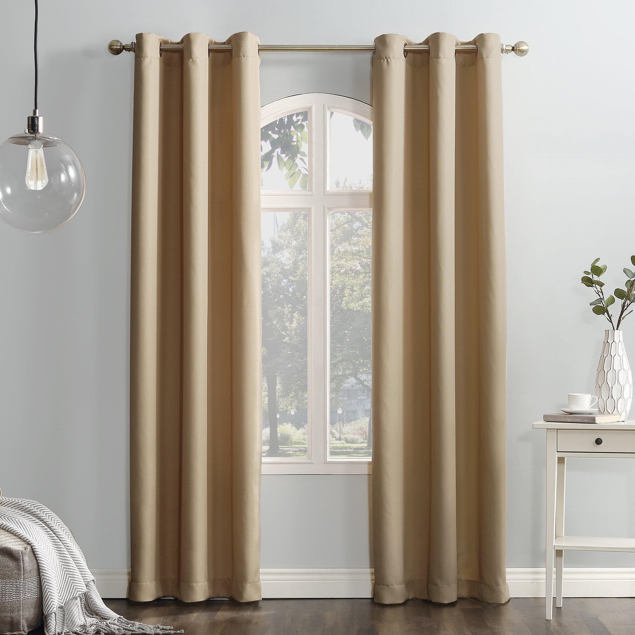 No. 918 Montego Casual Textured Semi-Sheer Grommet Curtain Panel