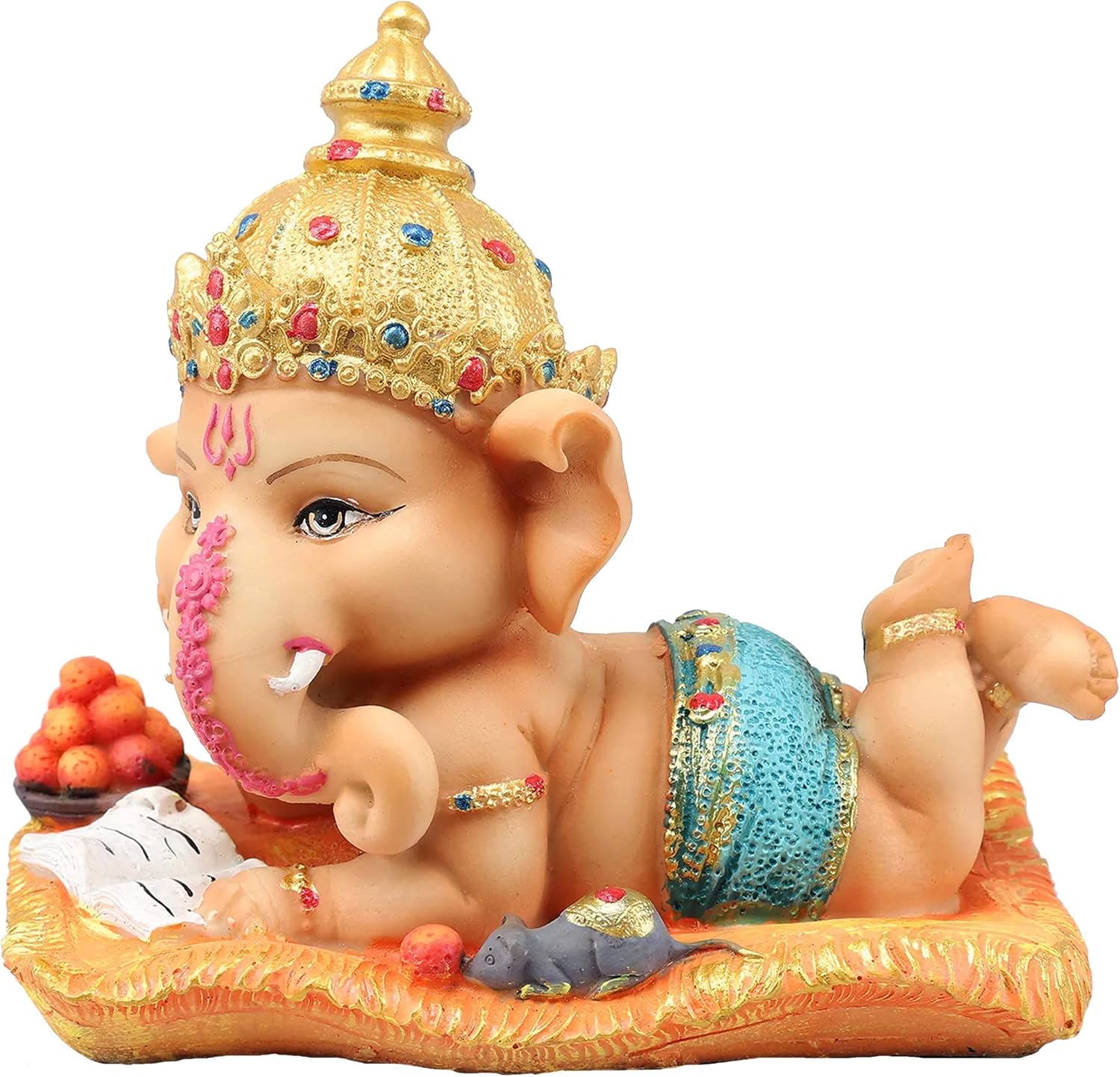 TIED RIBBONS Ganesh Idol for Home, Multicolored, 5 Inch (H) - Image 3