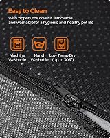 Feandrea XXL Linen Look Dog Bed with Raised Edges 120 x 90 cm Grey view 6