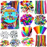 Goody King 1170Pcs+ Arts and Crafts Supplies for Kids | Craft Art Supplies Kit for Toddlers, Kids Craft Supplies &amp; Materials, Age 4 5 6 7 8 9 - Christmas Crafting School Supplies